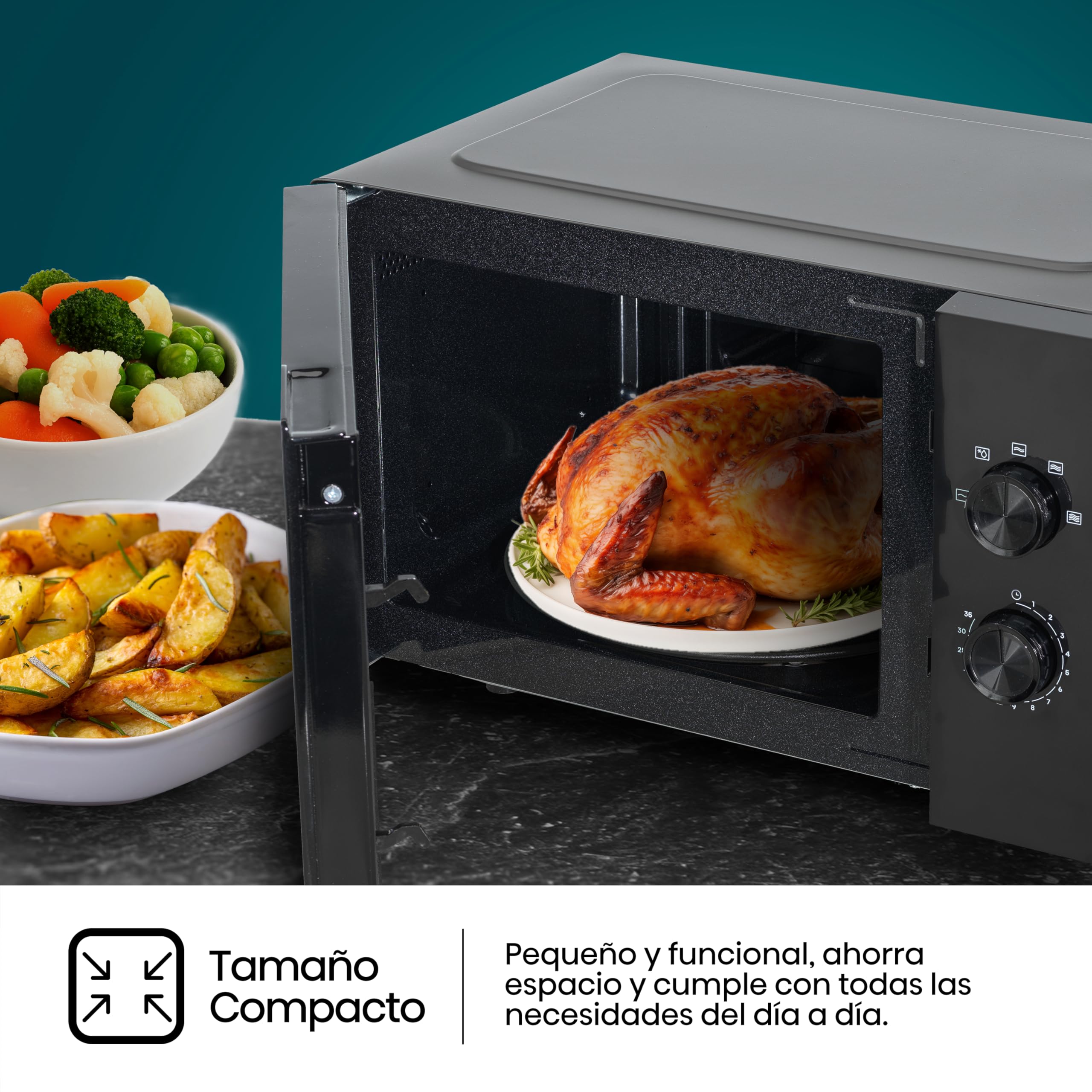 H23MOBP2H4 kuchenka mikrofalowa, 23 l, 800 W, czarna