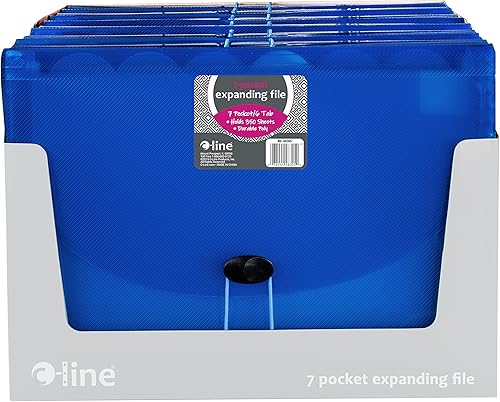 Miniatura 9 de C-Line Archivo expandible biodegradable de 7 bolsillos, tamaño carta, 1 archivo expansible, azul (48305)