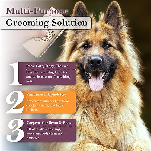 Vista 13 de Herramienta de limpieza SleekEZ para perros, gatos y caballos - Cepillo de pelo corto y largo - Elimina sin dolor el 95% del pelo suelto, la piel