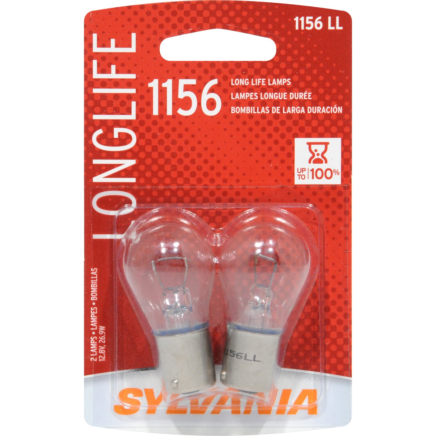 SYLVANIA1156 Long Life Miniature Bulb, (Contains 2 Bulbs)