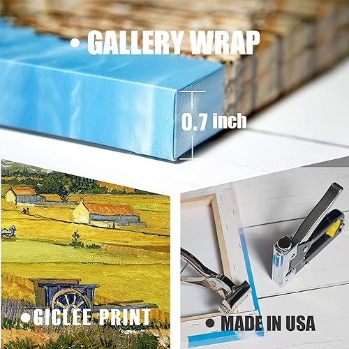 Miniatura 735 de A&T ARTWORK The Starry Night de Vincent Van Gogh. Tamaño del marco: 36 x 30 pulgadas, tamaño de la imagen: 30 x 24 pulgadas, reproducciones clásicas