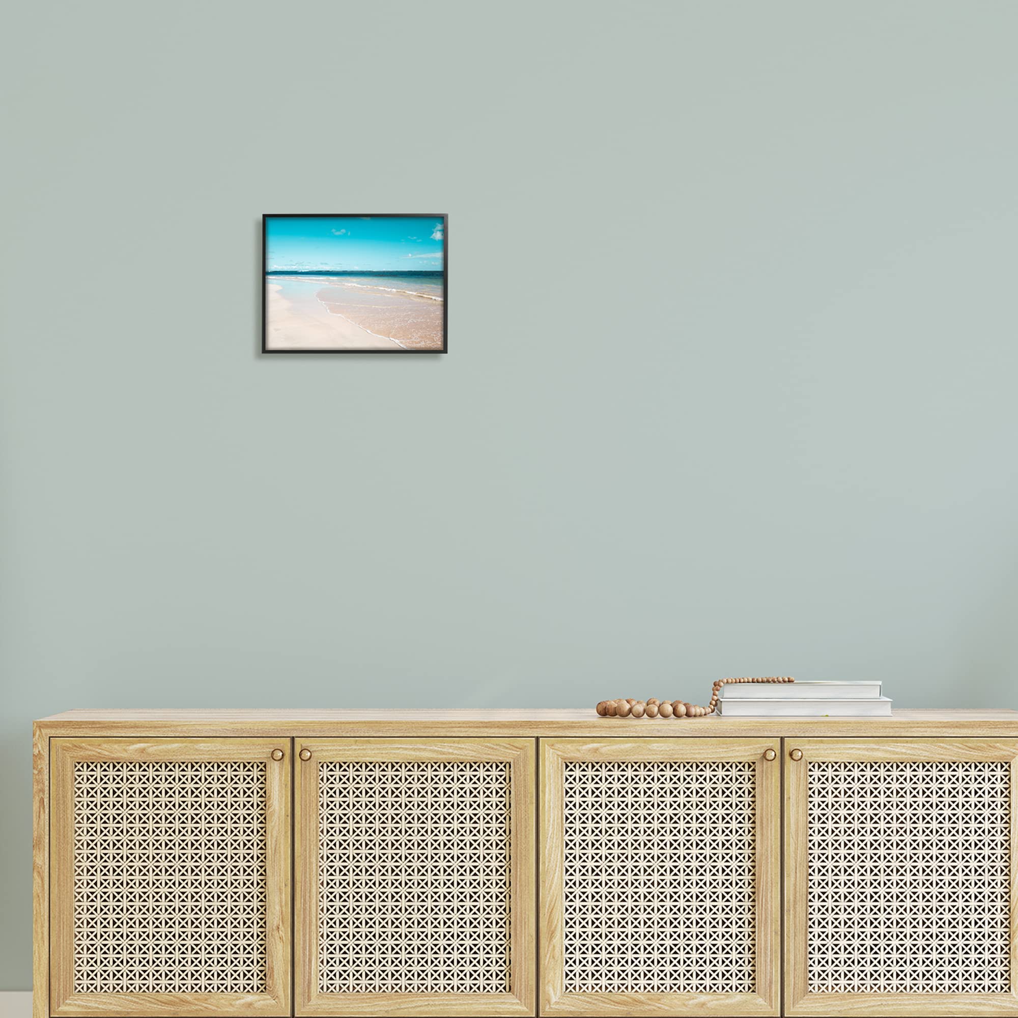 Stupell Industries Vivid Blue Panoramic Sky Sandy Beach Coast, Design by Danita Delimont