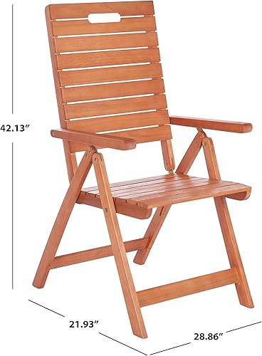 Miniatura 2 de SAFAVIEH Outdoor Collection Rence - Sillas plegables (2 unidades), color marrón natural