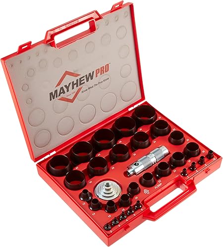 Mayhew Pro juego de 16 unidades de sacabocados SAE Imperial de 18" a 1-316".