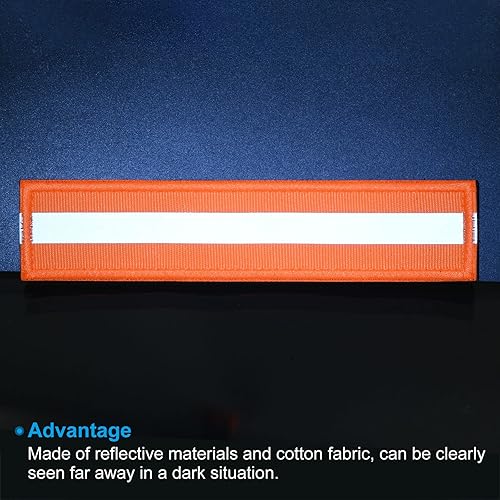 Miniatura 5 de PATIKIL Parche reflectante de 1 x 6 pulgadas, 2 piezas de cierre de gancho y bucle de seguridad para deportistas nocturnos, trabajadores y