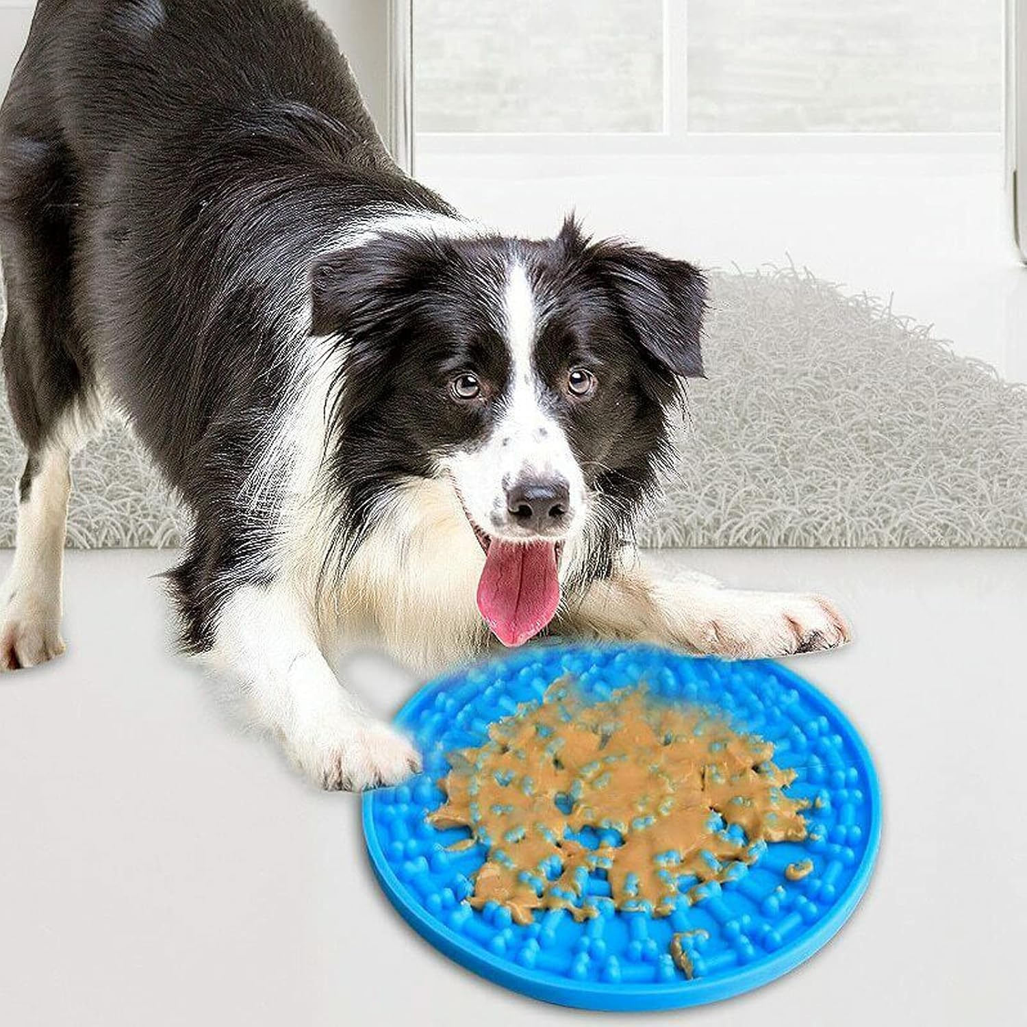 Helpcook Dog Lick Pad 2Pcs,Dog Bathing Distraction Device,Dog Treat Mat with Suction Cups,Dog Slow Feeder for Boredom & Anxiety Reduction,Perfect for Pet Bathing,Nail Clipping,and Other Stressful Time