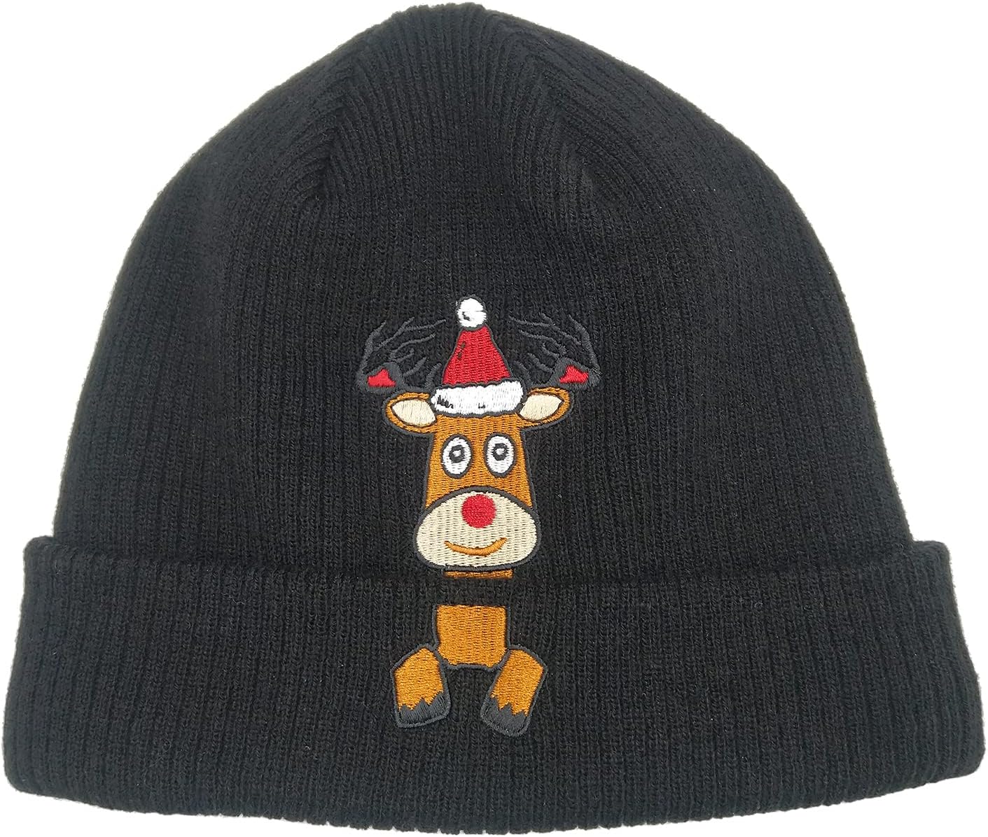 Christmas Knit Hat Beanie Winter Warm Cute Animal Embroidery Braided Skull Caps Cable Rib Adult Women Men Autumn