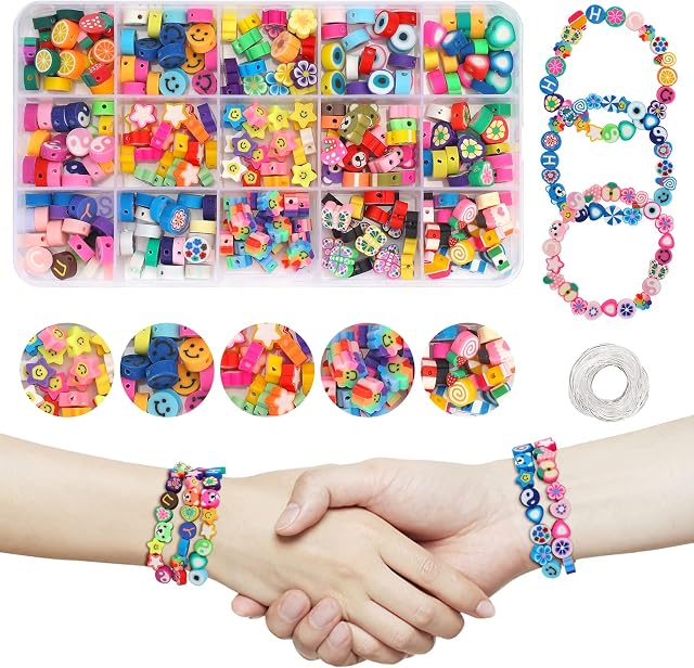 Friendship Bracelet Making Kit, Various Beads for Jewellery Making, Handmade Jewellery Gifts for Girls Kids