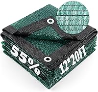 Vista 104 de Cool Area 70% Tela para Sombra Solar con Ojales, Lona de Malla para Cubierta de Plantas 6.5x16.5 pies, Toldo para Patio, Jardín, Pérgola, Verde