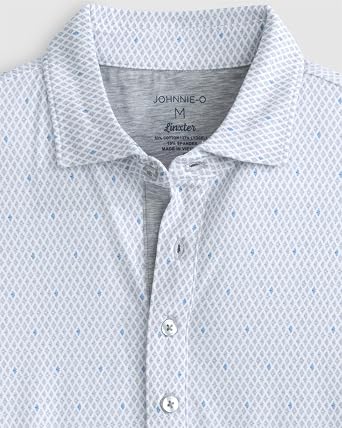 johnnie-O Vestal Printed Cotton Blend Performance Polo Seal/XL, X-Large