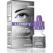 LUMIFY Eye Drops for Red Eyes, Redness Reliever for Brighter Looking Eyes, Works in 1 Minute & Lasts Up to 8 Hours, Eye Drops, 0.25 Fl Oz (7.5mL)
