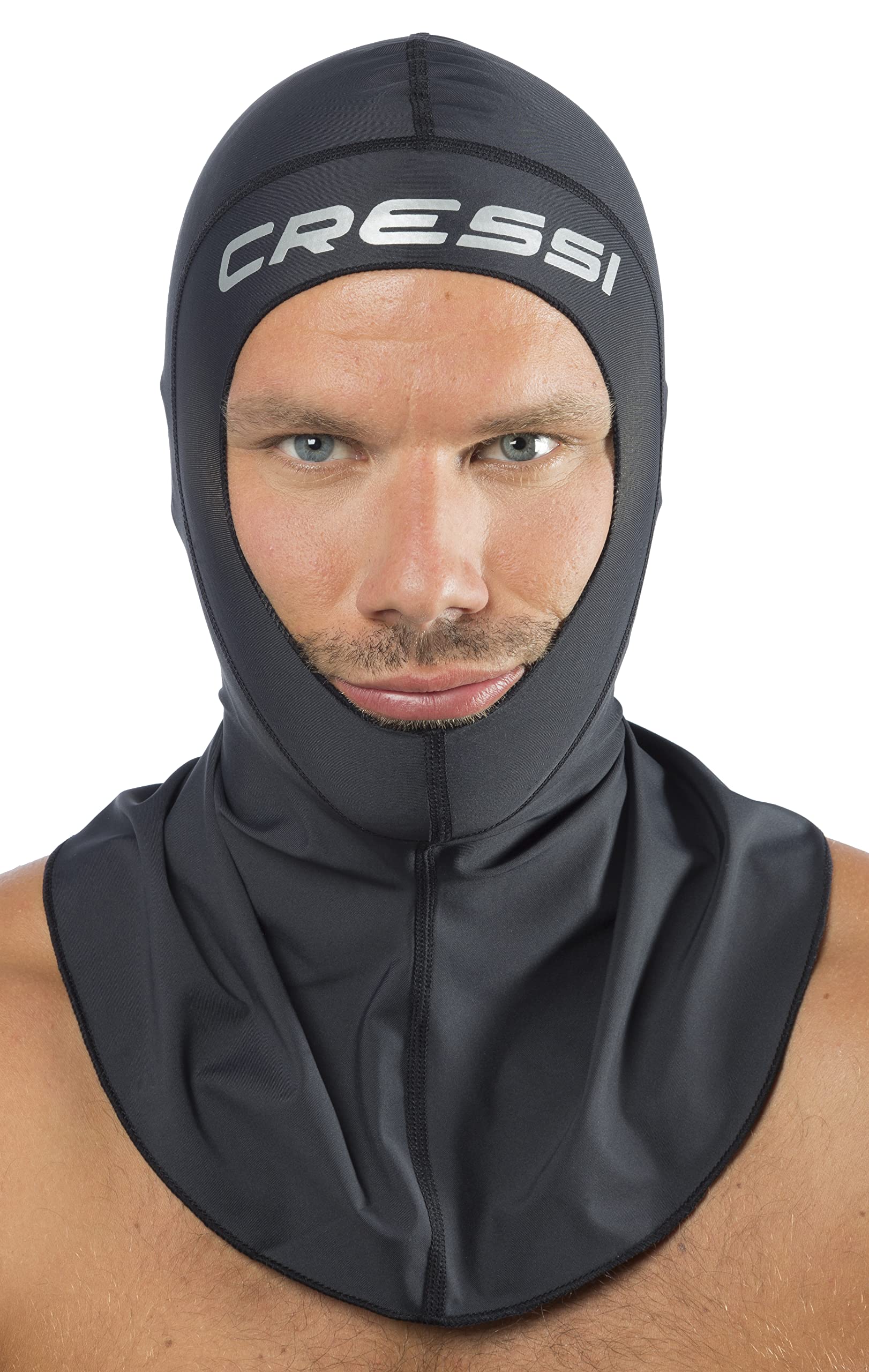 Cressi Elastic Diving Hood with Bib - One Size Fit All - Keep Warm - Handex Hood: Designed in Italy, Quality Since 1946