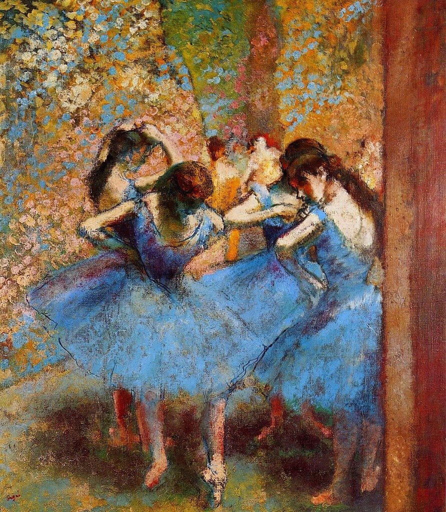 Amazon.com: Roya Art-Dancers In Blue By Edgar Degas Hand Painted