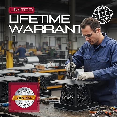 Miniatura 7 de CHIMCARE - Tapa de chimenea de acero inoxidable galvanizado negro, con recubrimiento en polvo, 9 x 13 pulgadas para azulejos de chimenea