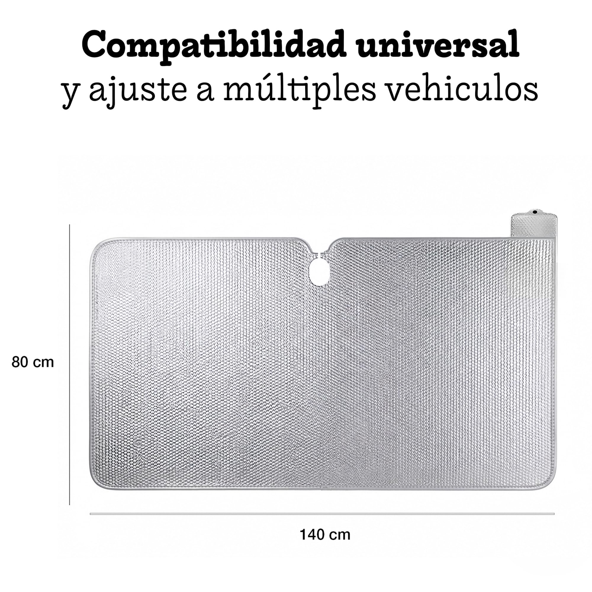 Parasol Coche Delantero Plegable Universal 140x80 cm Protector Solar Parabrisas Protección UV