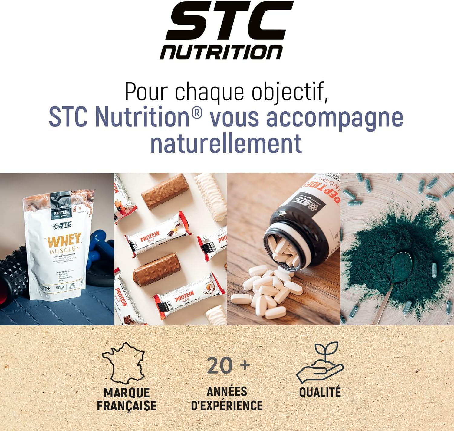 STC Nutrition Pure Whey protéines croissance & récupération musculaire 500g