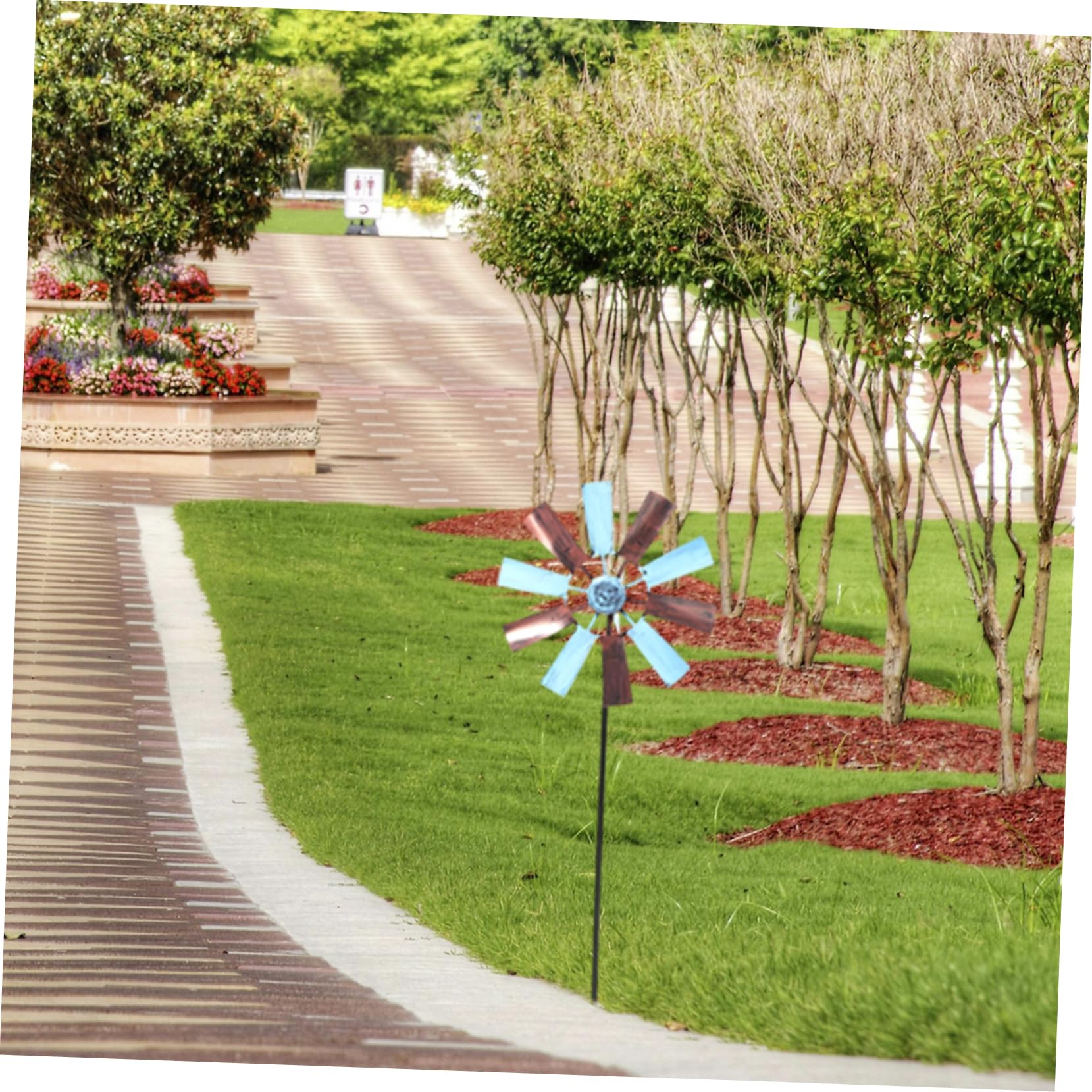 Molinillo de Viento de Jardín de Hierro para Exterior
