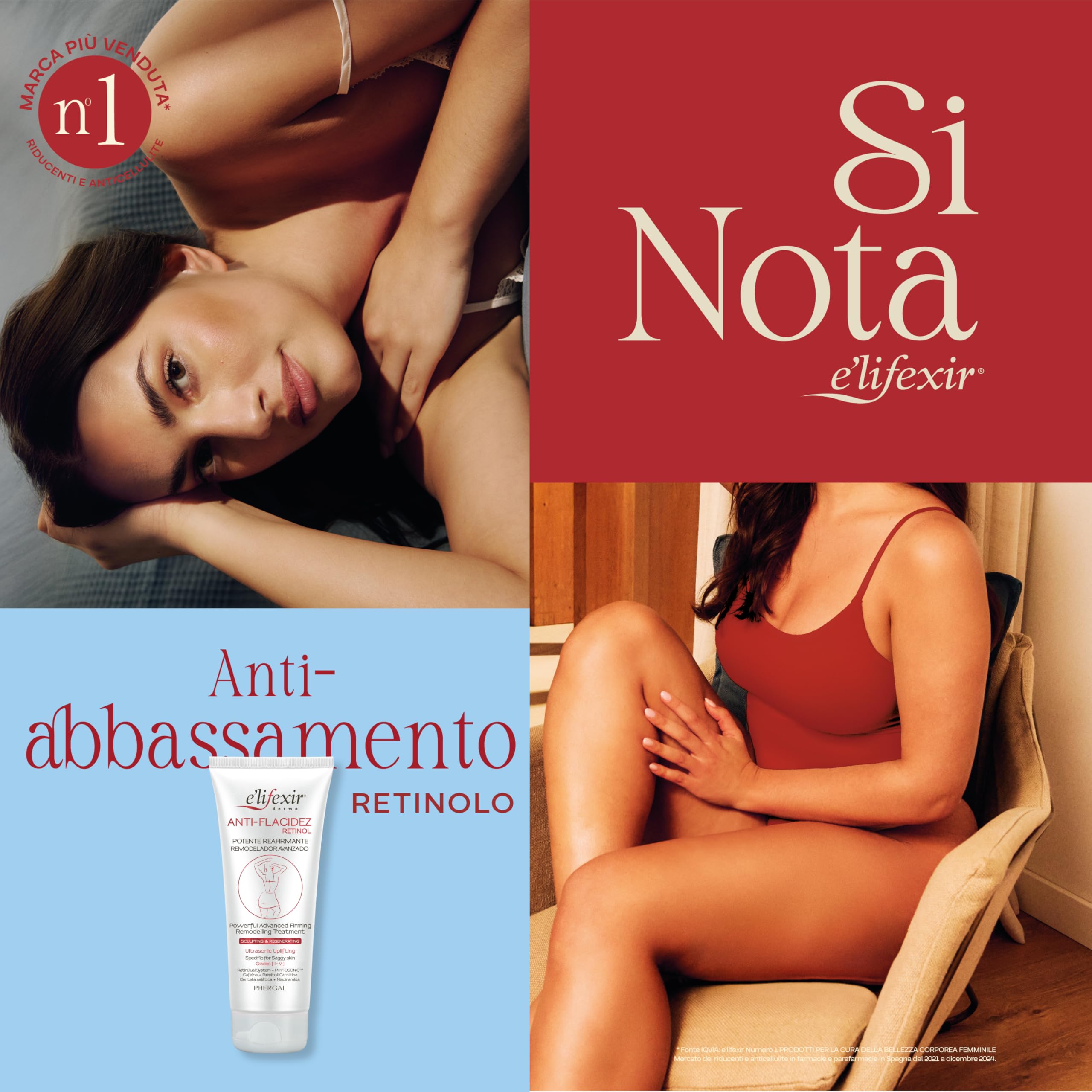 Elifexir | Anti-flaccidità Retinolo | Scolpisce, Rassoda e Rinnova | Pelle più Elastica, Firme e Luminosa | Con Retinolo CB 50 + Palmitato di Retinile e Tecnologia a Ultrasuoni | 200 ml
