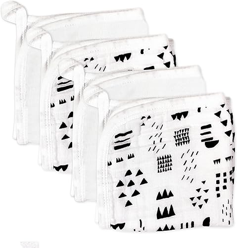 Miniatura 11 de HonestBaby Unisex Baby Toalla de algodón orgánico en paquete múltiple Accesorio de invierno, 5 unidades Gris tostado, Talla única Paquete de 5