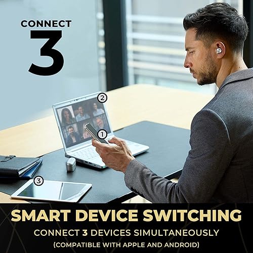 Vista 5 de Technics Auriculares Bluetooth Inalámbricos True Wireless de Alta Fidelidad Premium con Cancelación de Ruido Avanzada, Conectividad Multipunto de 3