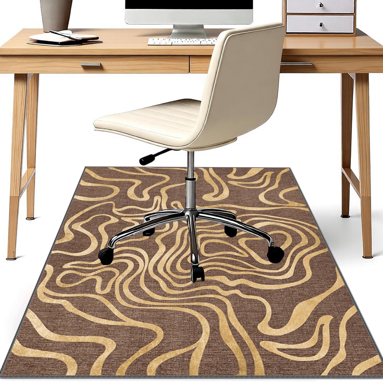 Mata ochronna do laminatu, na krzesło biurowe, mata ochronna do twardych podłóg, antypoślizgowa, podkładka pod krzesło dla graczy, mata na krzesło, 100 x 120 cm
