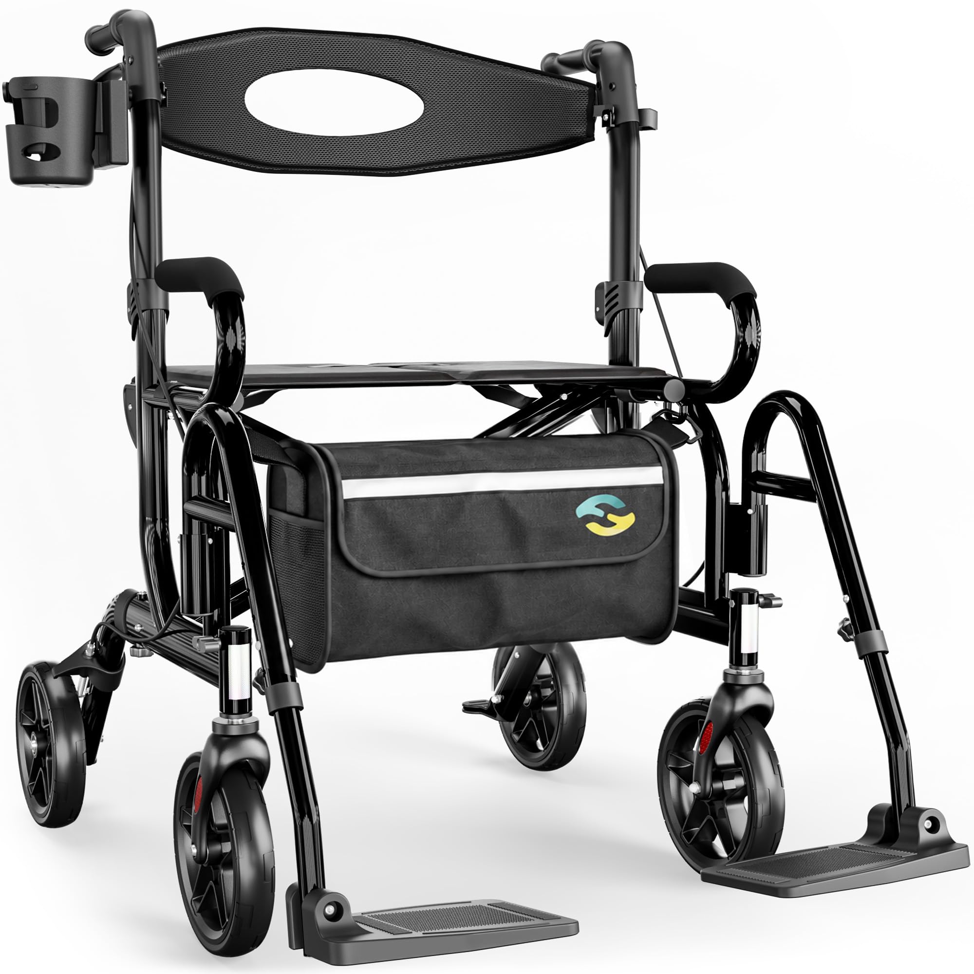 Helavo 2 in 1 Walker Wheelchair Combo