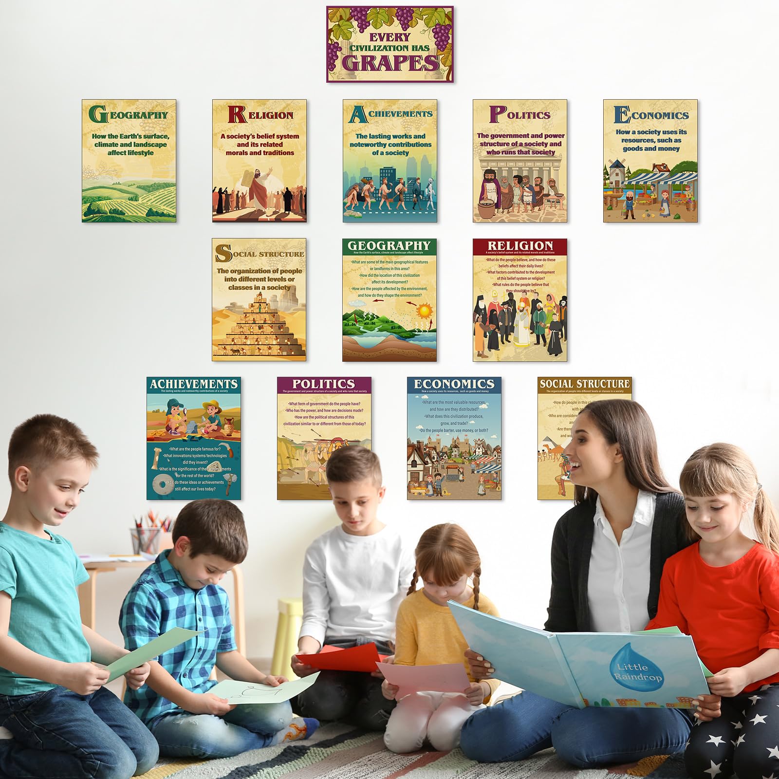 Snapklik.com : 13 Pcs Ancient History Classroom Decorations ...