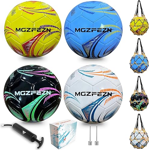 Miniatura 1 de MGZFEZN Balón de fútbol juvenil tamaño 4, para niños, para jugar al aire libre, práctica, pelota de fútbol para adolescentes, niños y niñas, para