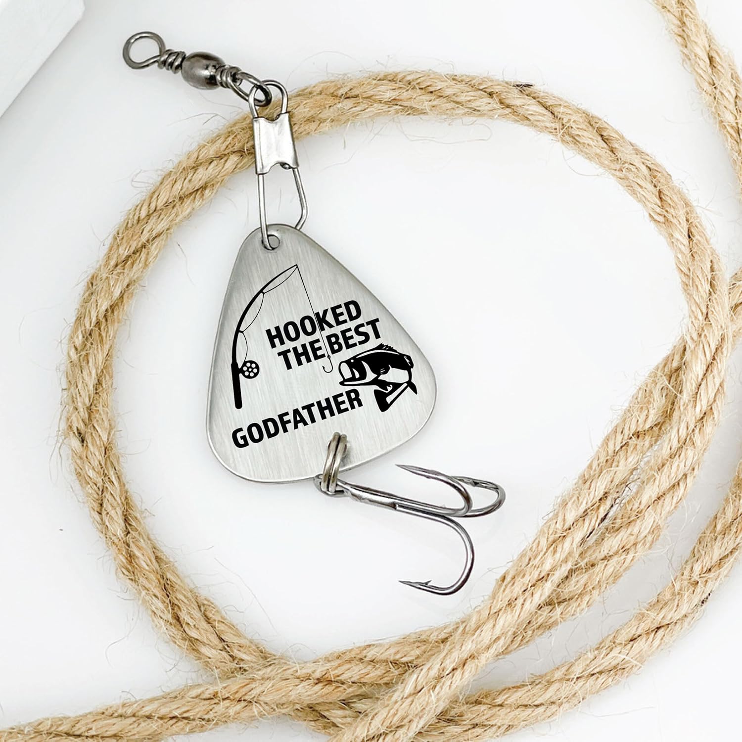 Hooked the Best Godfather Fishing Lure Gift Birthday Gift for Godfather Fishing Lure Gift for Godfather Godparents Idea GODF-Lure