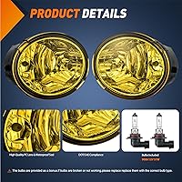 Vista 2 de Nilight Conjunto de luces antiniebla Compatible con 2001 2002 2003 2004 2005 2006 2007 Toyota Sequoia 2000-2006 Tundra