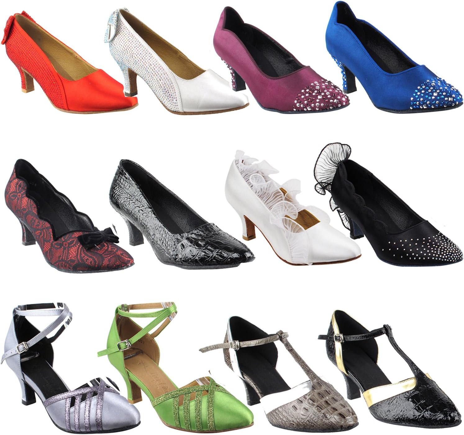 Amazon.com | ~50 Shades of Closed Toe~ Dance Dress Shoes Collection ...