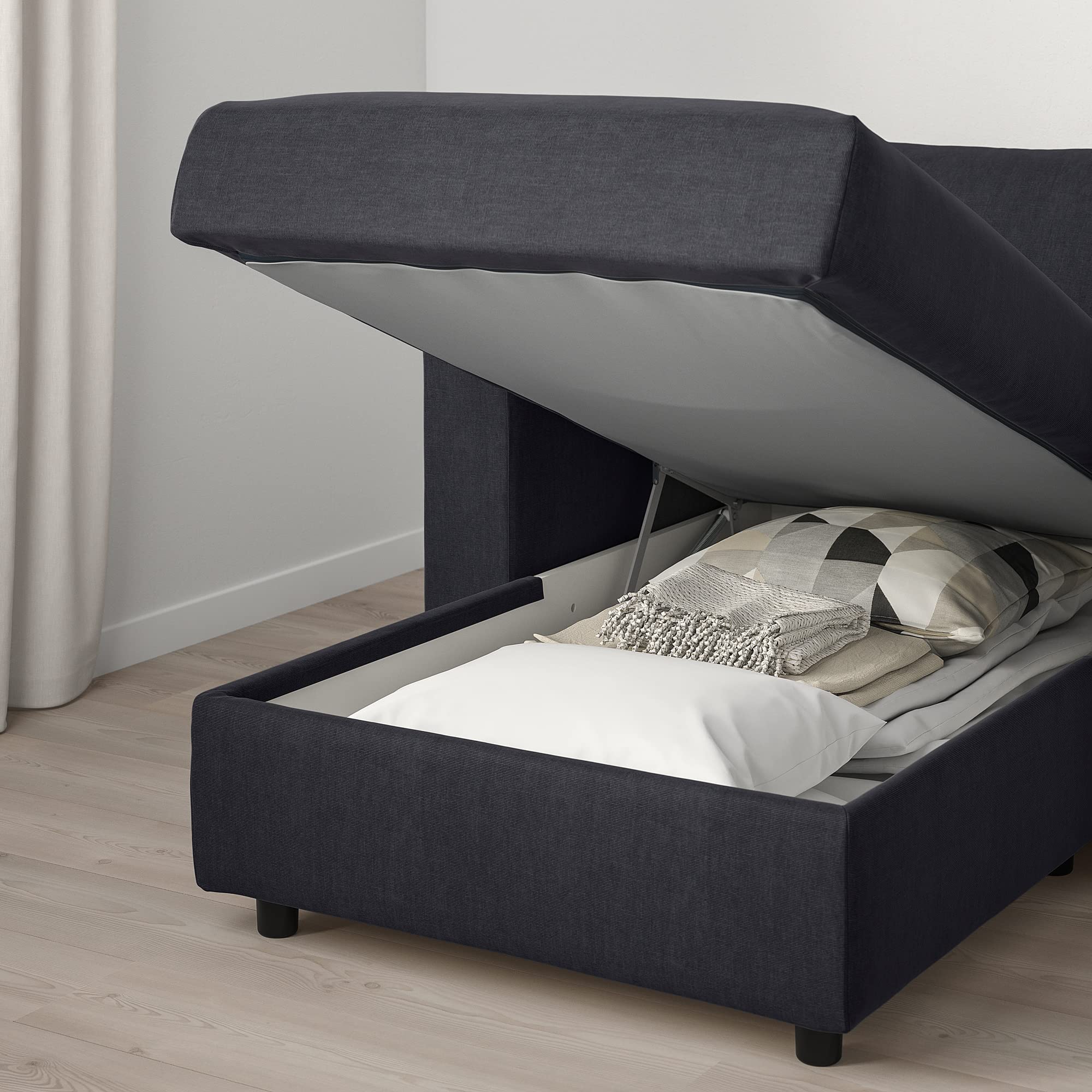 Amazon｜IKEA VIMLE 3人掛けソファー 長椅子 サックス ブラック