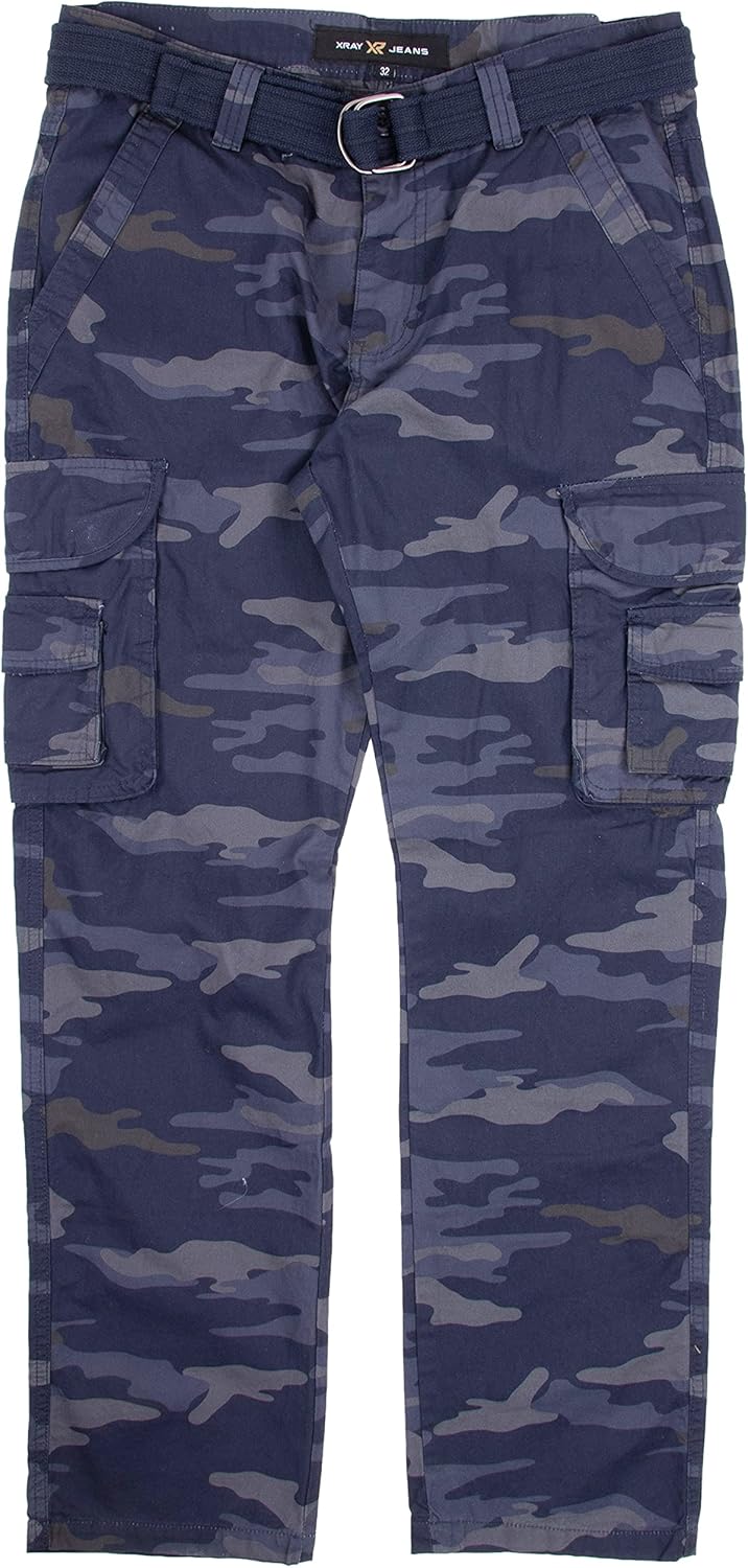 X RAY Mens Cargo Pants, Soft Cotton W/Deep Pockets & Belt Cargo Pants for Men Work and Travel - Image 4