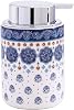 Bico Blue Talavera Ceramic 12oz Soap Dispenser with Removable Pump, Ideal for Kitchen, Bathroom, Lotion and Essential Oil