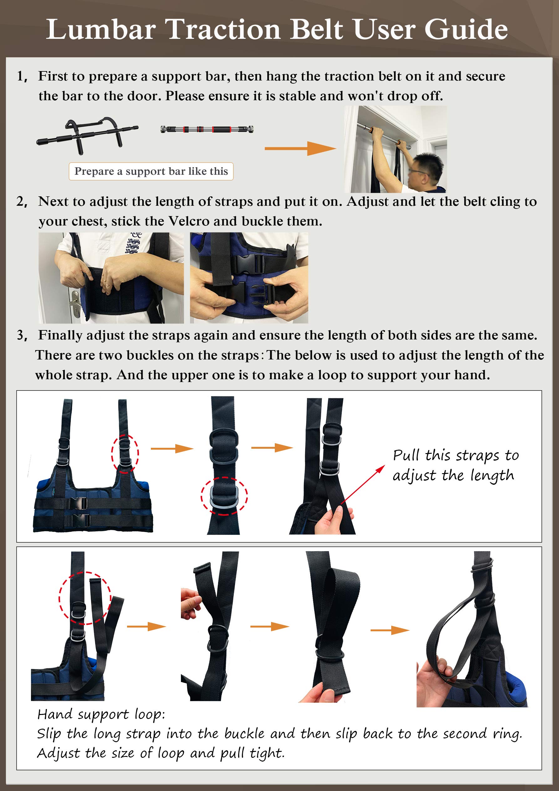 Back Stretcher Belt Lumbar Traction Inversion Table