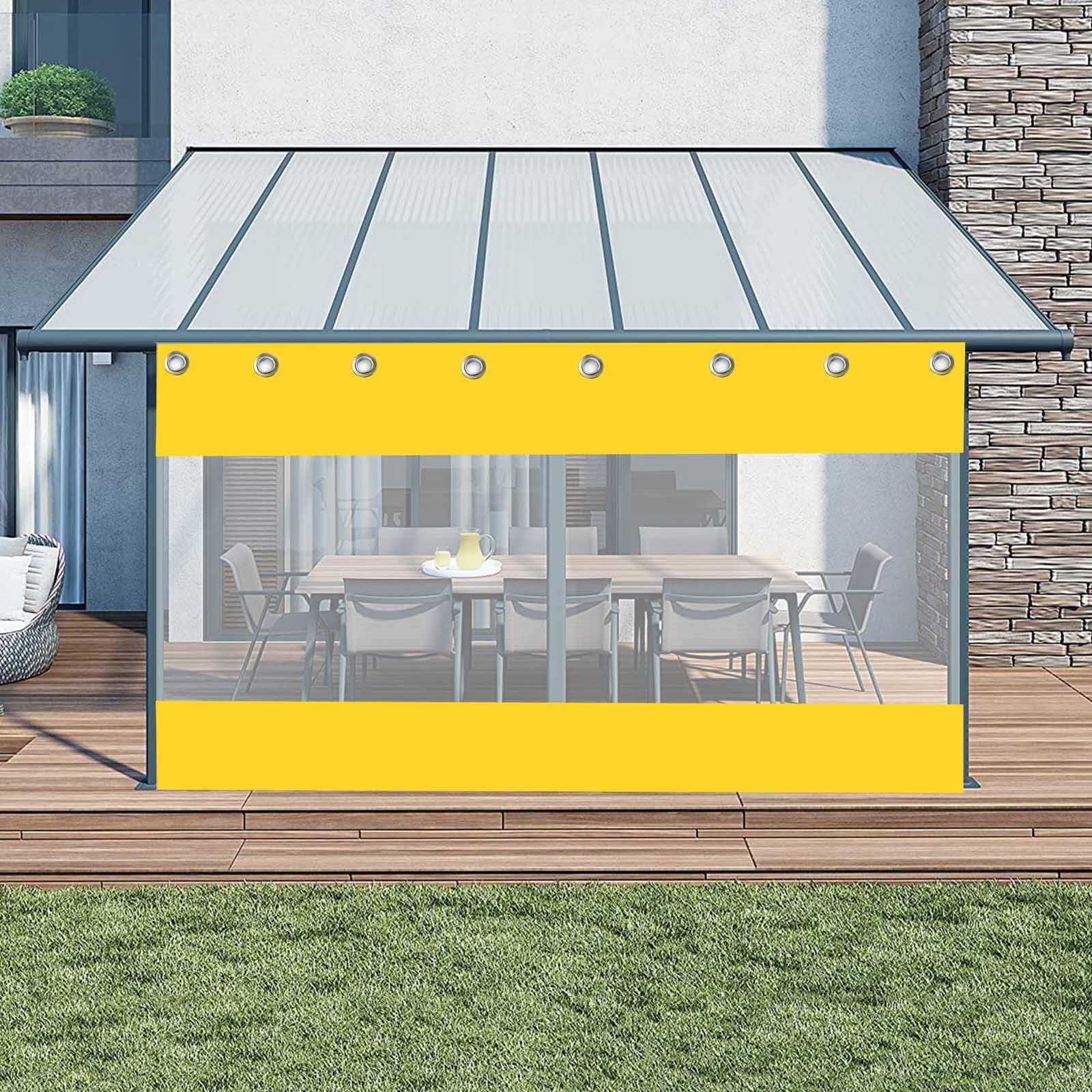 Rideau de pluie en bâche transparente pour optimiser votre balcon en hiver