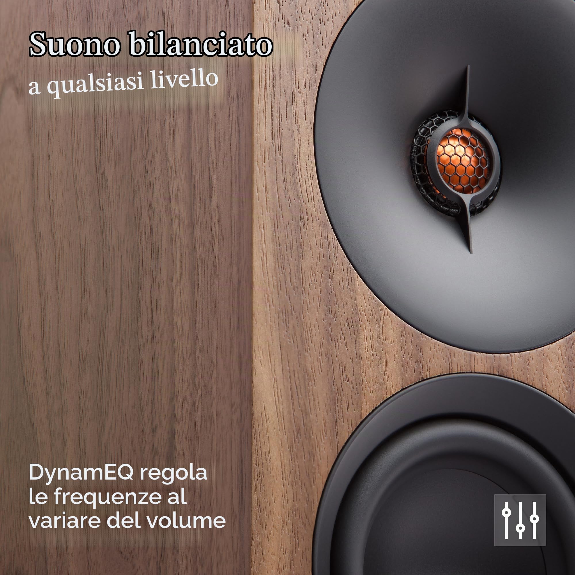 Cambridge Audio L/R S - 100W Diffusori Stereo Attivi Compatti con Bluetooth aptX HD, USB Audio, Ingressi Aux & Ottico, Uscita Subwoofer, Telecomando, Room Positioning, DynamEQ – Noce