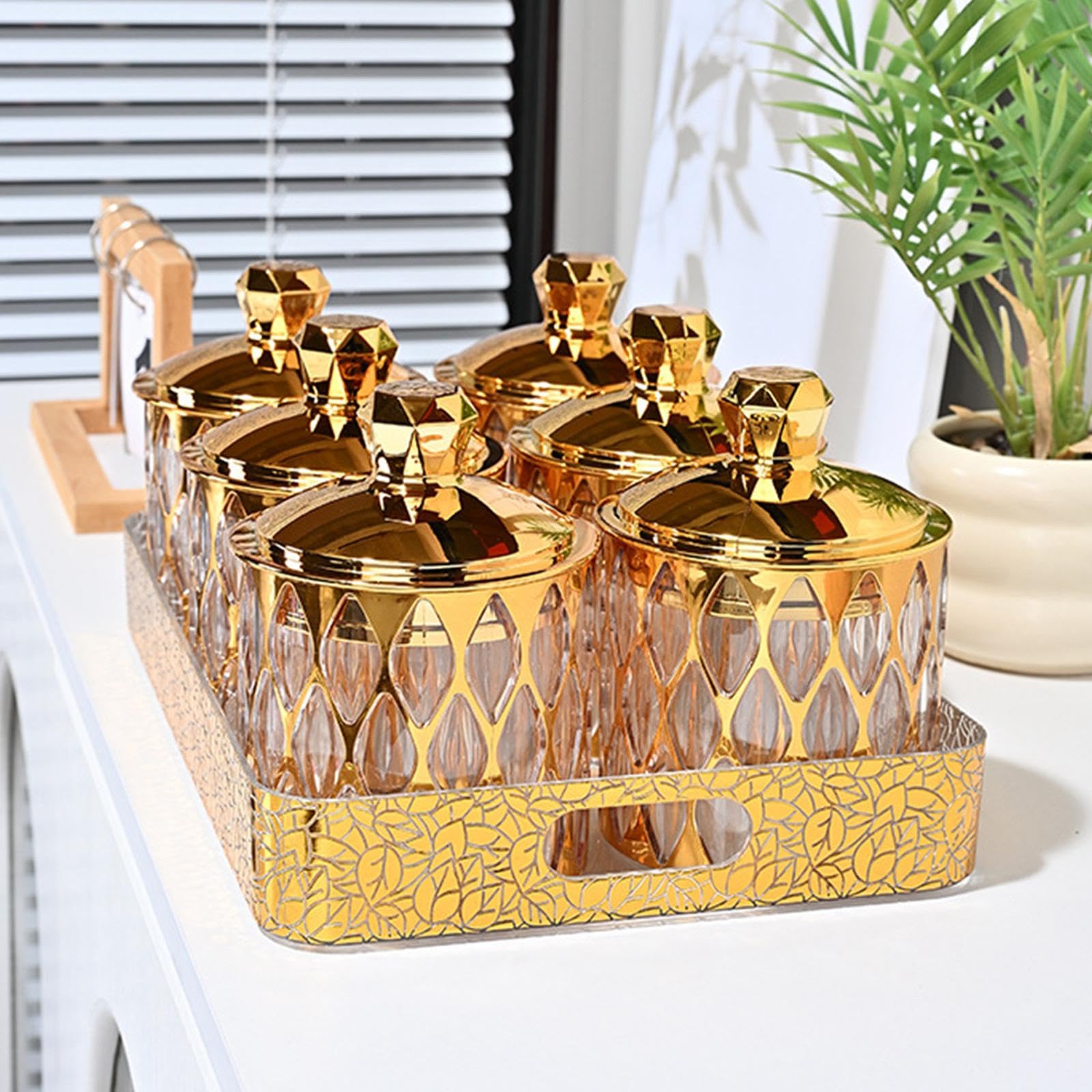LOVIVER Bocaux de rangement de cuisine hermétiques, multifonctionnels et décoratifs, pour sucre, café, condiments, noix et fruits secs.