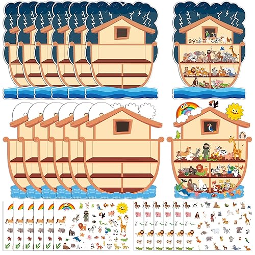 Thyle 12 Set Giant Noah's Ark Sticker Scene Kit Include