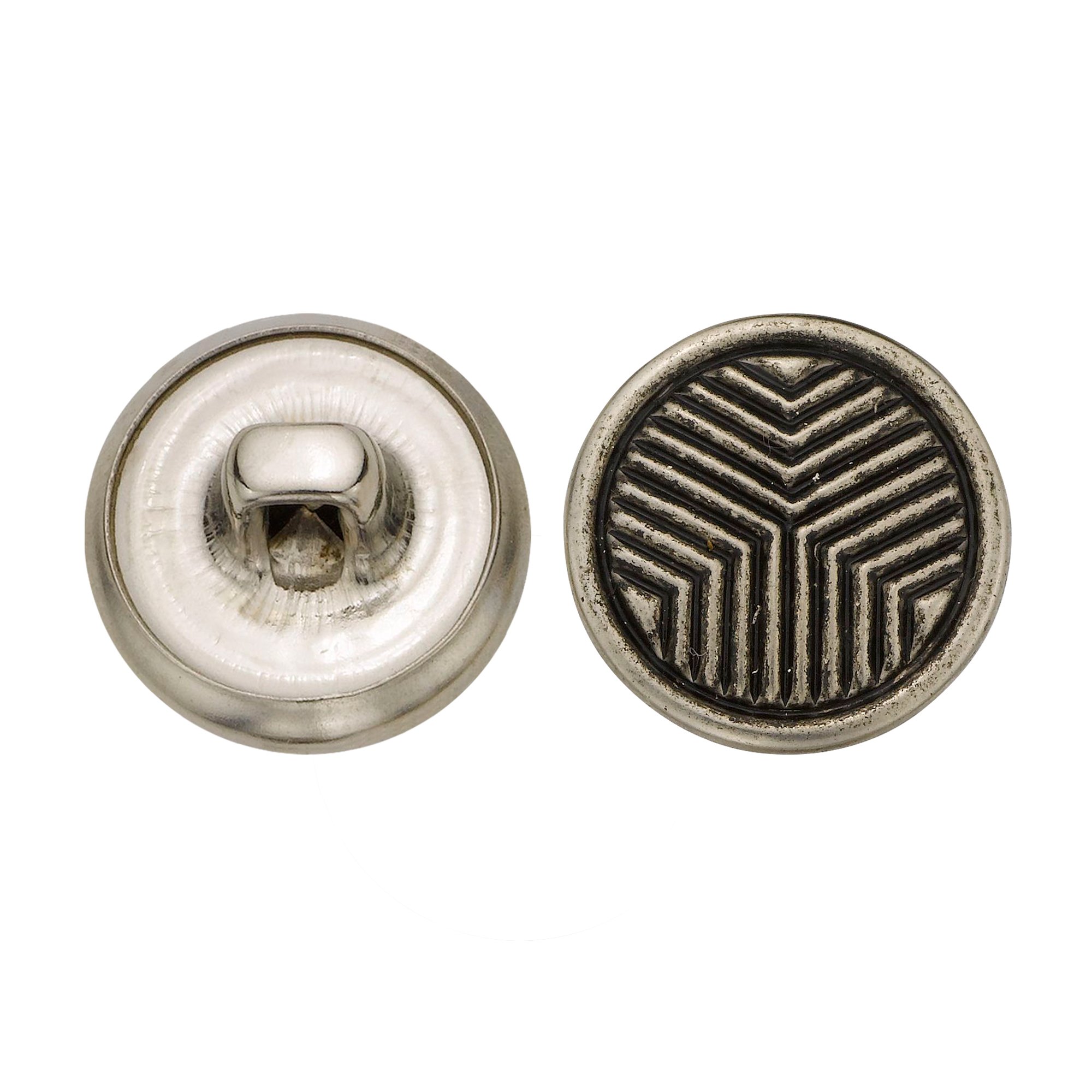Bouton en métal doré antique 23mm pack de 36 pour mercerie et création de veste tailleur