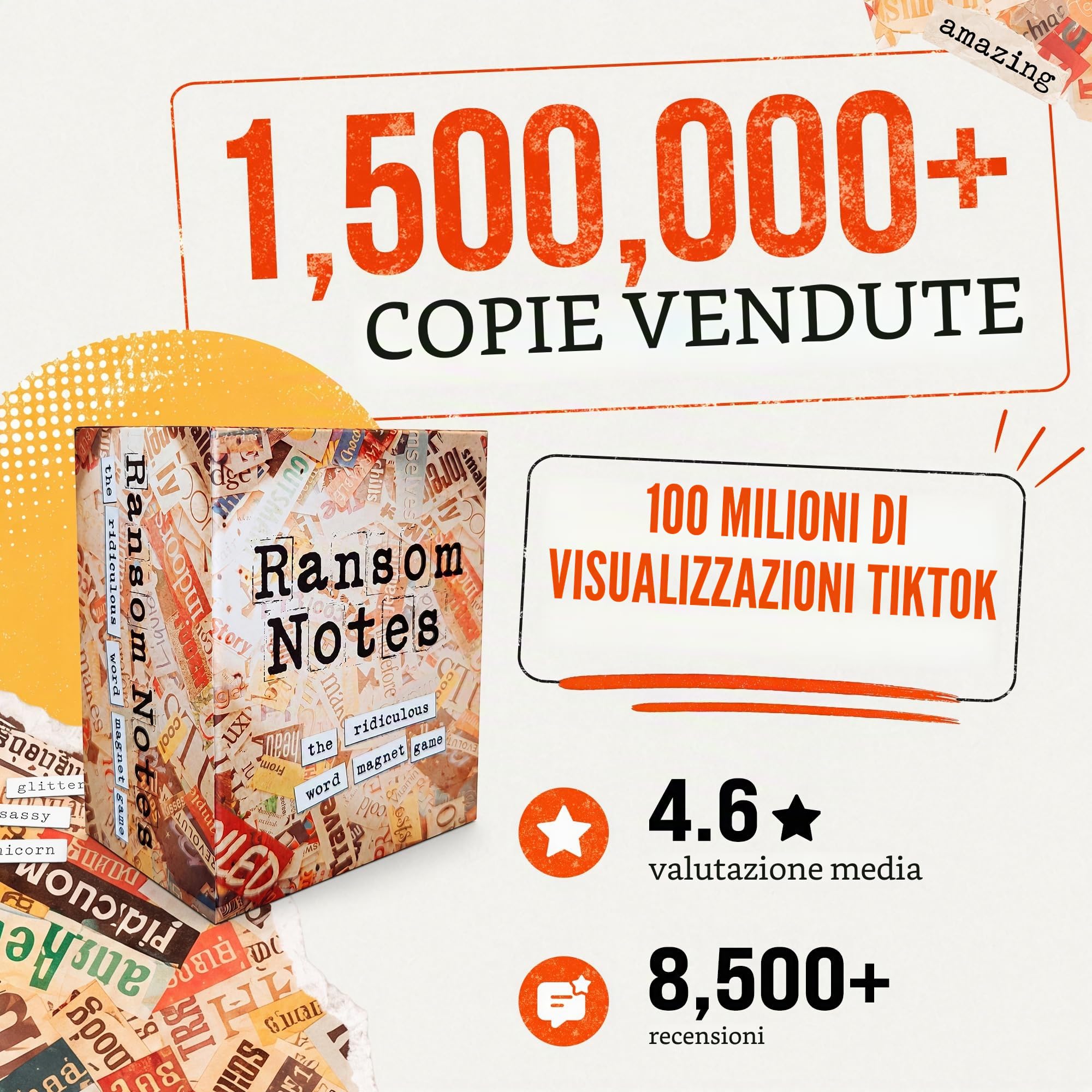 Ransom Notes - Il ridicolo gioco di parole magnetiche, 3+ giocatori