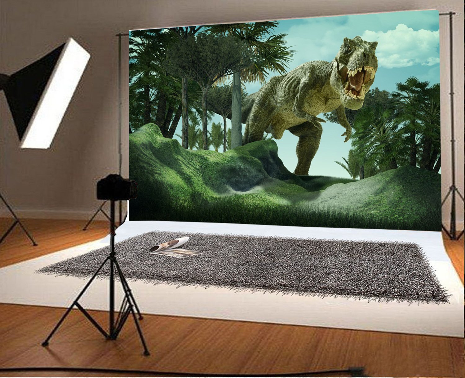 Fotohintergrund Dinosaurier-Motiv – 3D Vinyl-Hintergrund Für Studio & Party