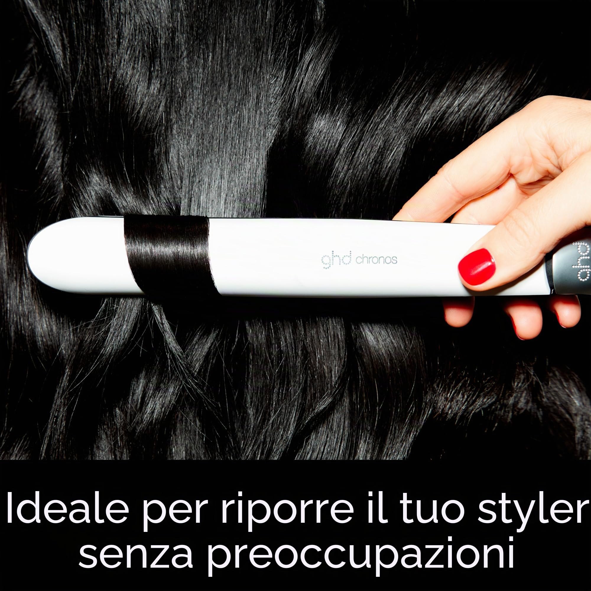 ghd - Styler, con custodia di trasporto e tappetino termico, Nero