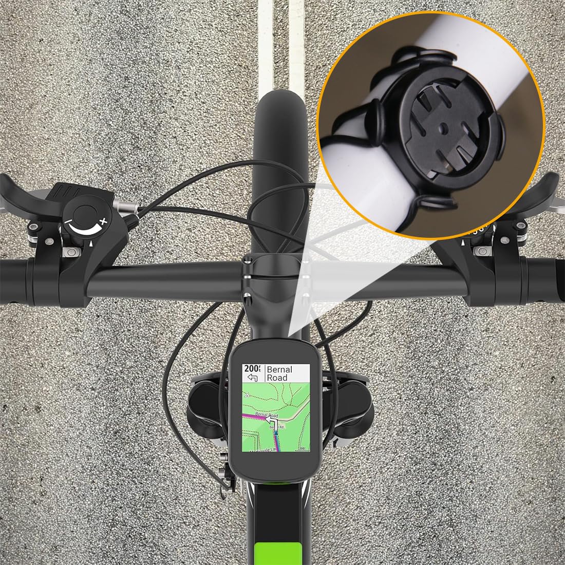 Attacco Manubrio Universale, Supporto per computer da bici, per Bicicletta Computer,supporto manubrio e manubrio,Compatibile con Garmin Edge