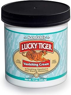 Lucky Tiger Vanishing Cream, Menthol Mint 12 oz (Pack of 2)
