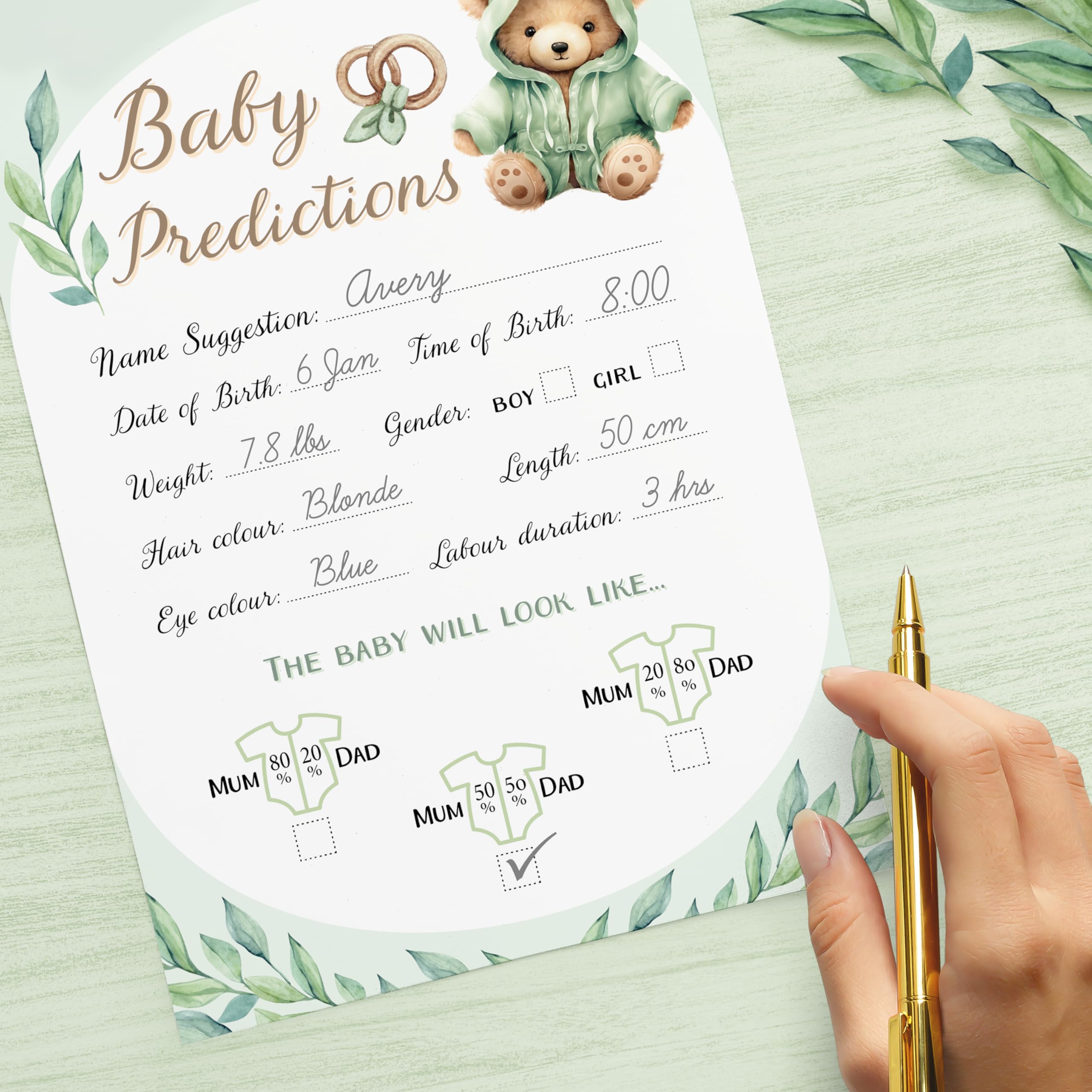 Baby Shower Games (7 Fun Games for 12 Guests), Baby Predictions, Guess The Celebrity, Labour or Rollercoaster - Image 2