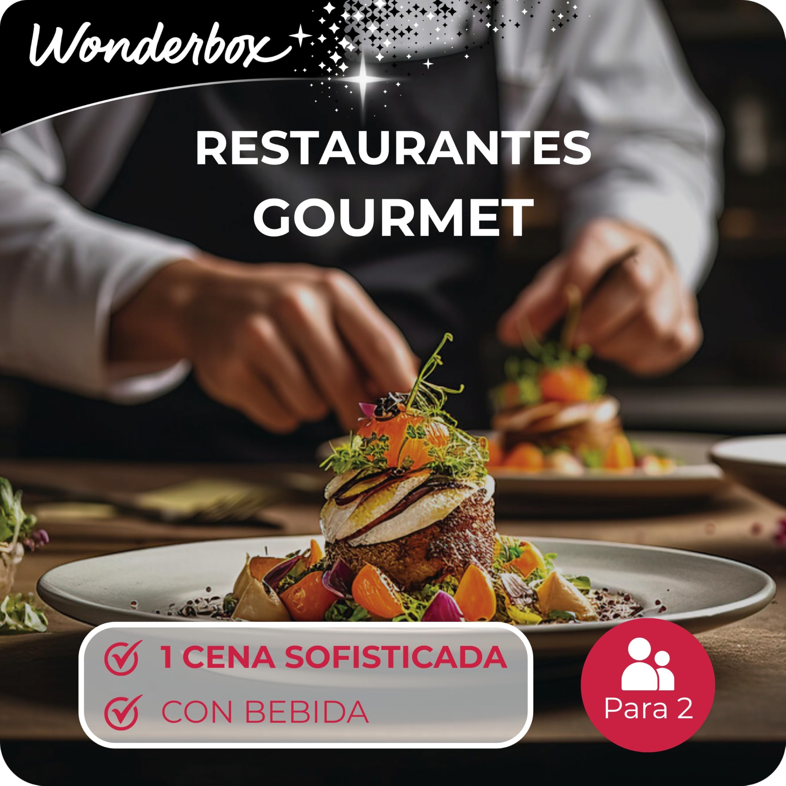 WONDERBOX Caja Regalo Restaurantes Gourmet 1 Cena sofisticada para 2 Personas