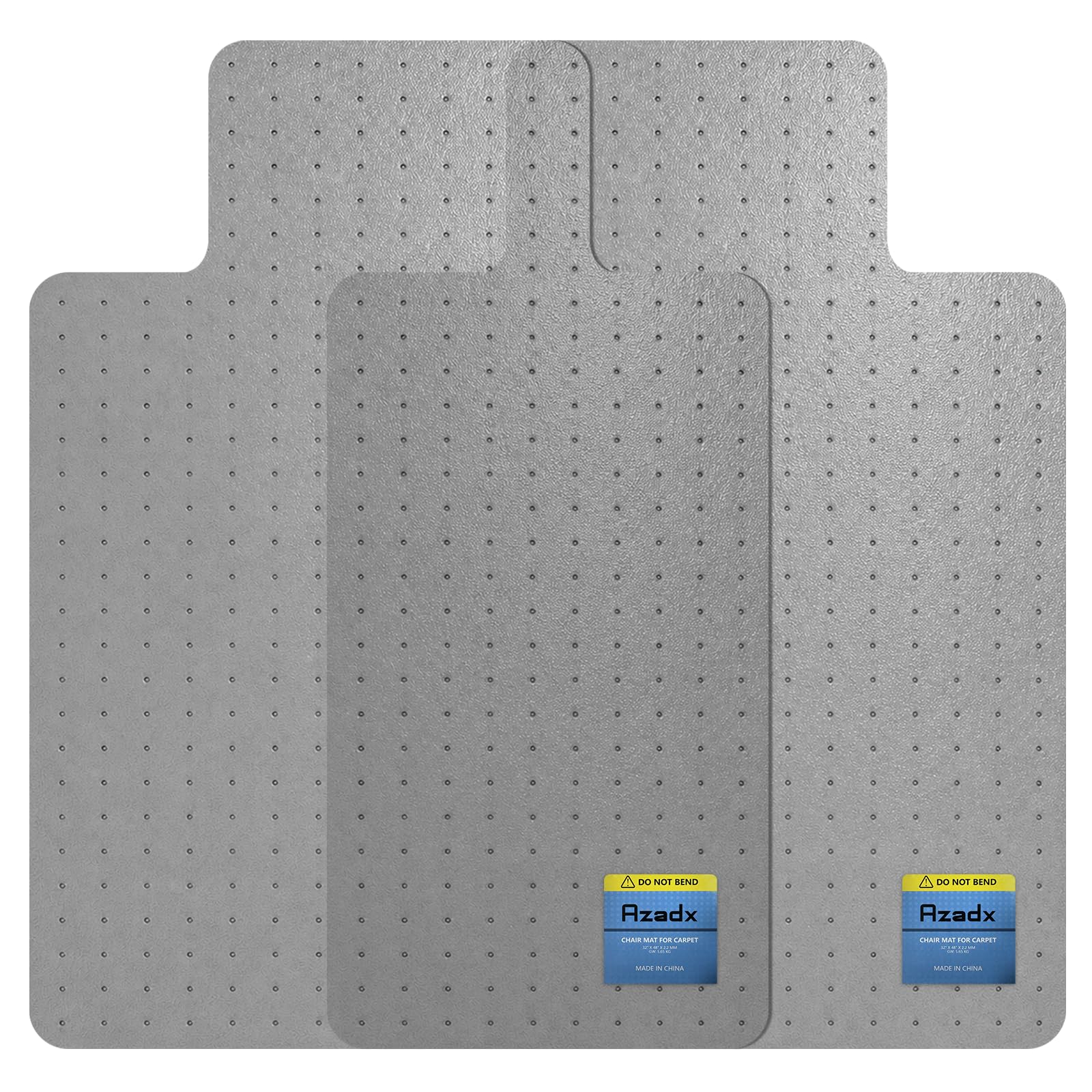 Azadx Heavy Duty Office Chair Mat for Carpet 36" x 48" with Lip Ship Flat