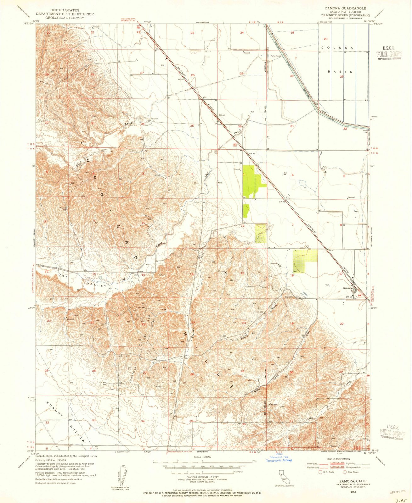 Zamora California Map