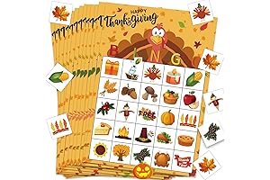 Thanksgiving Bingo Games for Kids Adults